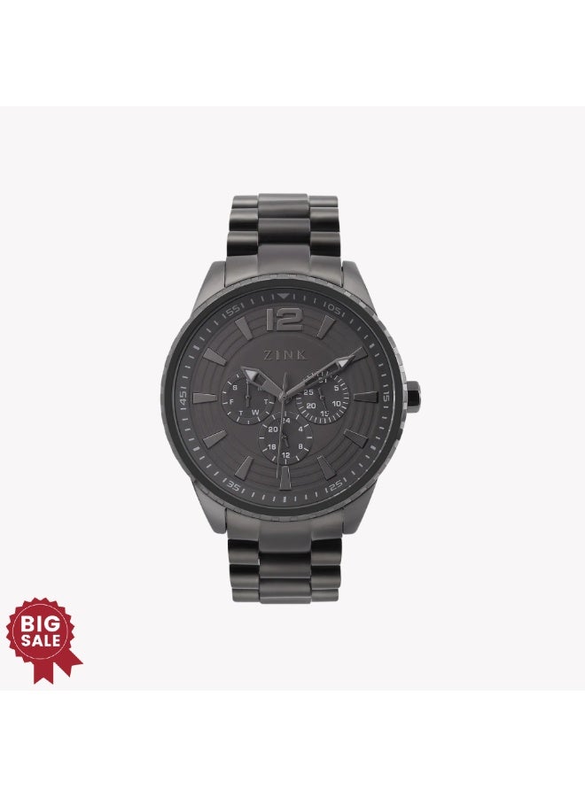 زنك ساعة رجالية من ZINK من الفولاذ المقاوم للصدأ باللون الأسود | ZK131G2S-97 - Image 1
