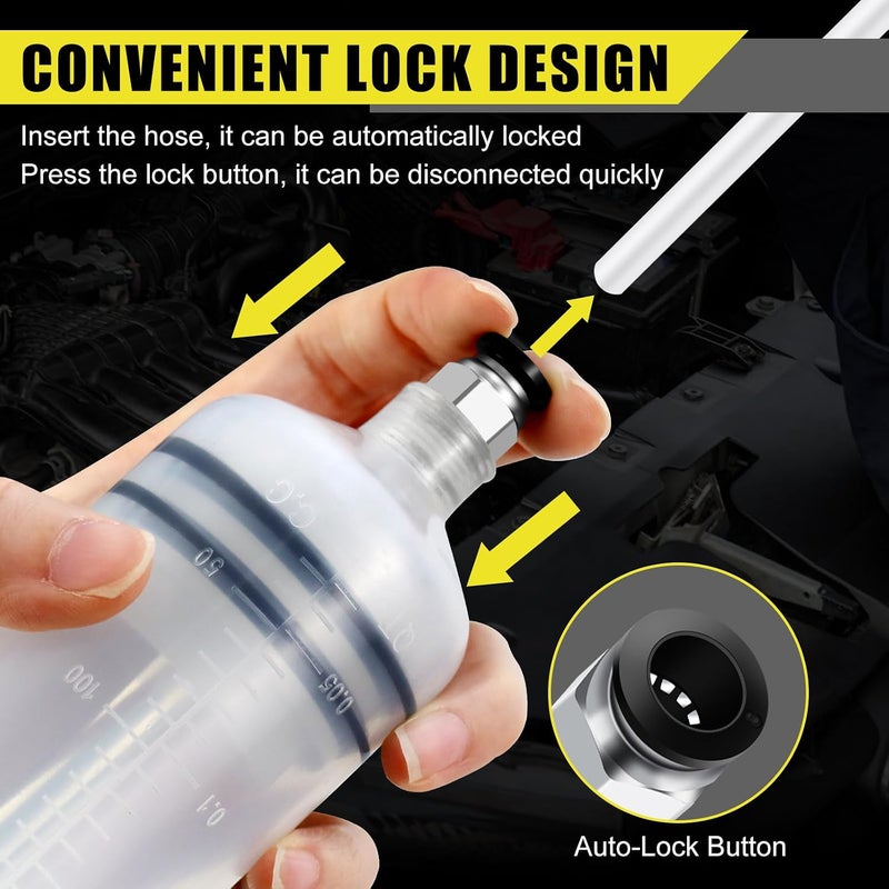 500CC Automotive Fluid Extractor and Fill Pump Manual Oil Change Syringe with Total 51 Inches Long Hose and Extension Tubes, for ATF Coolant Power Steering Fluid Gear Oil Engine Oil, etc. - Image 4