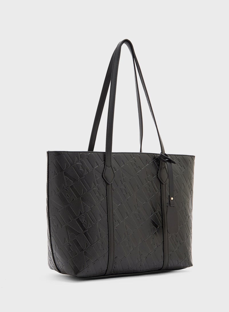 ايلا حقيبة يد بنقش شعار - Image 3