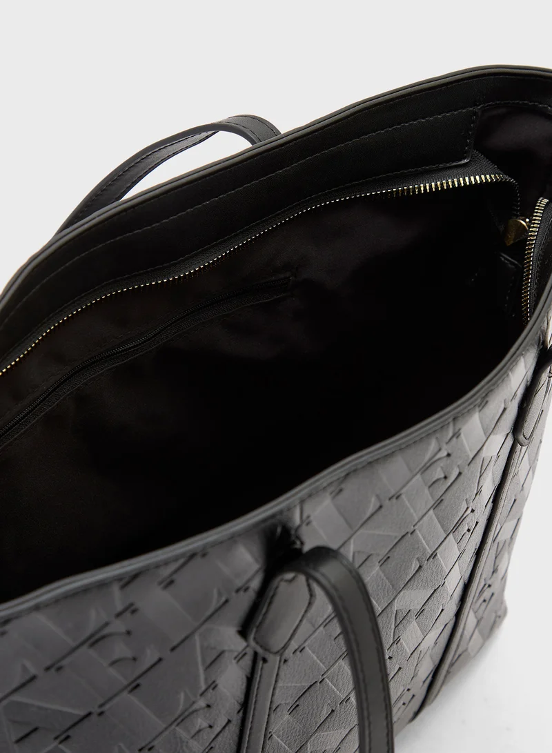 ايلا Monogram Embossed Tote Bag