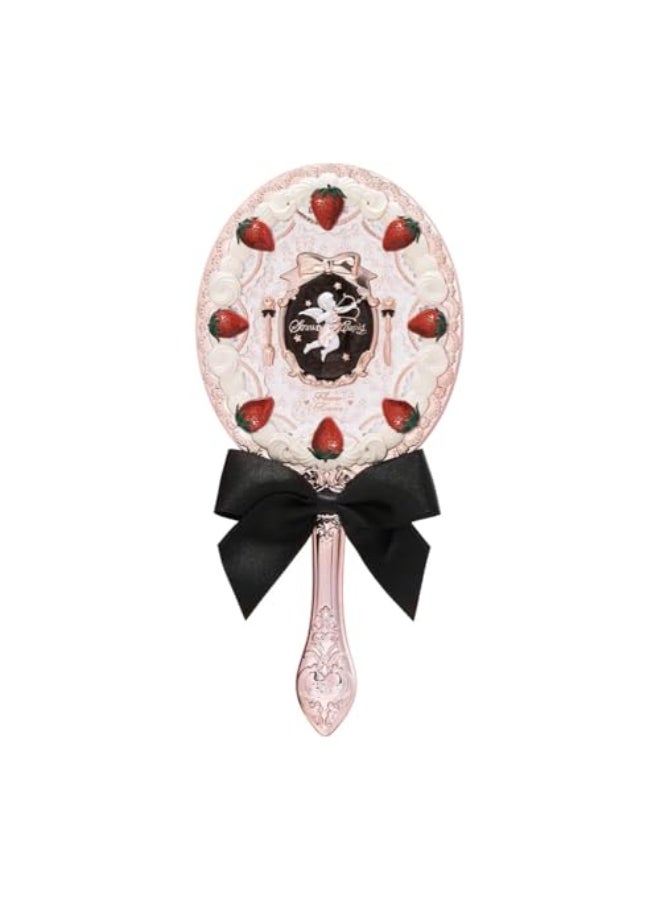 Flower Knows Strawberry Cupid Hand MirrorVintage Handheld MirrorFancy Pretty Princess Mirror with Long HandleGift for Girls WomenMilky Shake - Image 1
