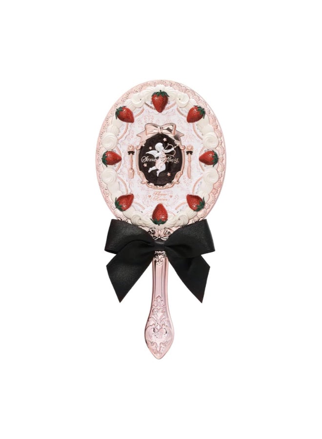 Flower Knows Strawberry Cupid Hand MirrorVintage Handheld MirrorFancy Pretty Princess Mirror with Long HandleGift for Girls WomenMilky Shake - Image 2