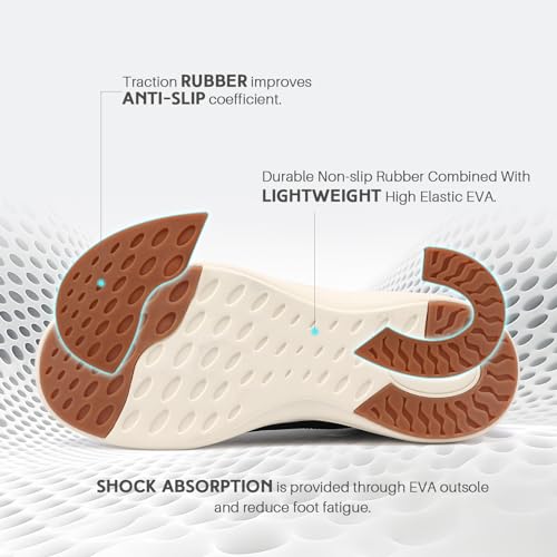 VILOCY Men's Wide Casual Dress Oxfords Business Shoes Fashion Sneakers Mesh Breathable Comfortable Walking Shoes Navy,EU40 - Image 5
