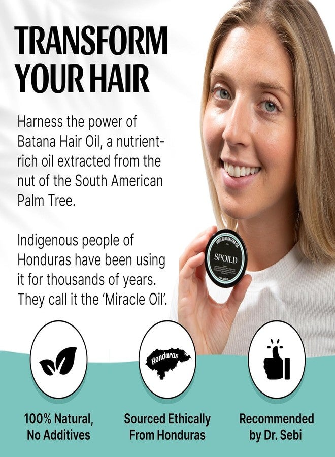 SPOILD Raw Batana Oil for Hair Growth - Sourced from Honduras - Dr. Sebi Approved - 100% Organic and Unrefined - For Thicker, Stronger Hair - 2oz. - Image 4