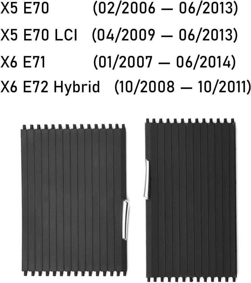 Jaronx Compatible with BMW Cup Holder Sliding Cover, X5/ X6 Console Roller Blind Cover, Center Console Sliding Shutters Compatible with BMW X5 E70 (2006-2013) / X6 E71 E72 (2007-2014) - Image 3