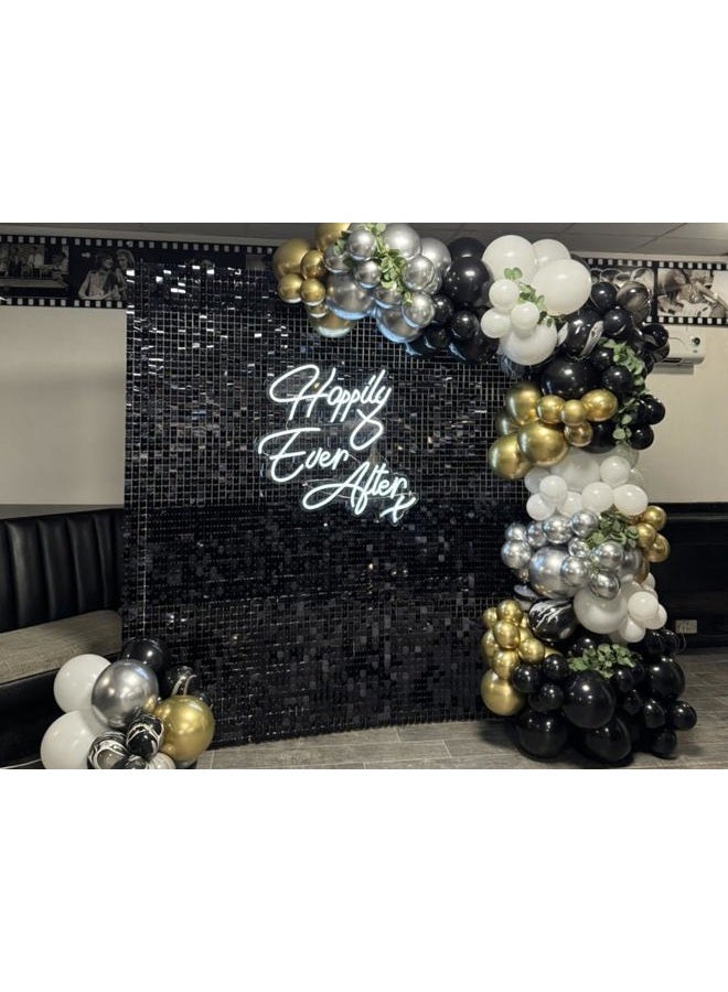 Kate Shimmer Wall Backdrop Rose Gold Wall Panels 12Pcs Square Sequin Shimmer Wall Backdrop Decoration for Birthday Party,Wedding, Anniversary - Image 2