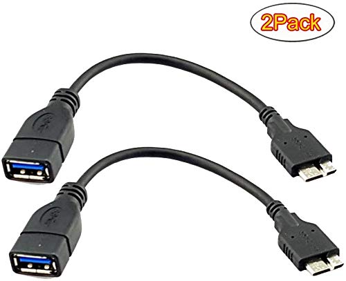 Seadream 2Pack USB 3.0 Micro-B Male to USB 3.0 A Female Host OTG Cable Adapter -6.5Inch (2pack) - Image 2