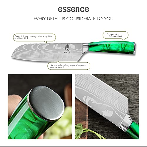 FULLHI Knife Set, 14pcs Japanese Knives Set, Multiple Colour Premium German Stainless Steel Chef Knife Set - Image 5