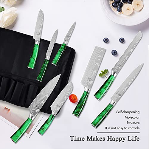 FULLHI Knife Set, 14pcs Japanese Knives Set, Multiple Colour Premium German Stainless Steel Chef Knife Set - Image 3