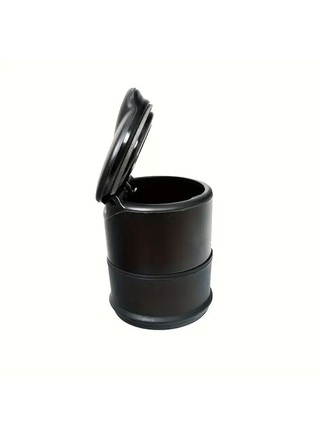 Black Car Ashtray With Lid Odor Proof Portable Trash Can For Cup Holder - Image 3