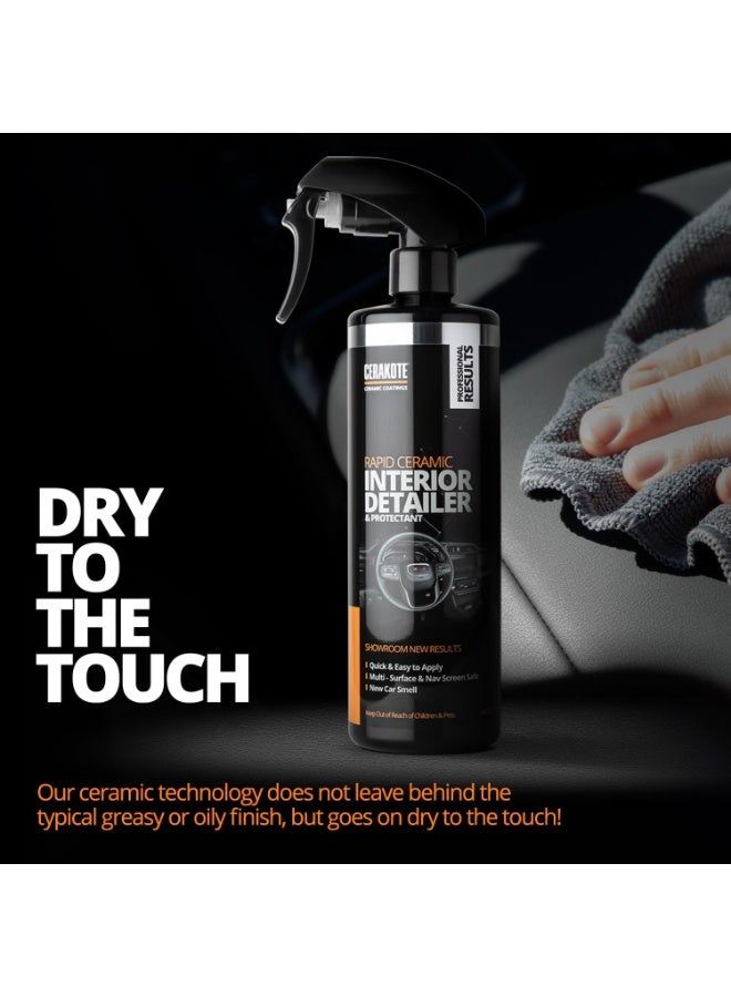 CERAKOTE CERAKOTE Rapid Ceramic Interior Detailer and Protectant (28 fl oz.) – Quick and Easy – Multi-Surface Safe – Interior Car Cleaner Spray – Dry to the Touch – Clean and Protect Your Car, Truck, or SUV - Image 2