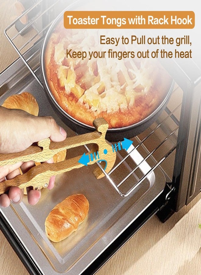 Zeikiwe Crocodile Wooden Toaster Tongs 2-Pack, 11-Inch Magnetic Wooden Tongs for Toaster, Cooking and BBQ, Multipurpose Kitchen Gadgets for Easy Storage, Oven Rack Puller and Fun Gift Idea - Image 5