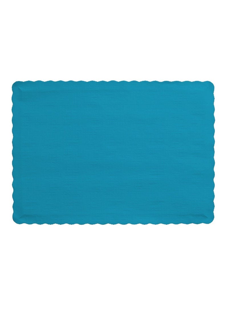 CREATIVE CONVERTING Creative Converting 897121B 50 Count Touch of Color Paper Placemats Turquoise 