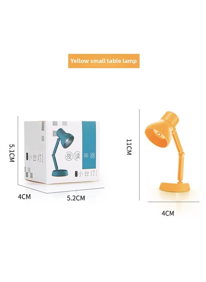 Creative Mini LED Small Table Lamp Foldable Student House Lamp Warm Color Eye Protection Reading Table Lamp With Clip-Color:Sealed Box (21g)✴Yellow  - Image 1