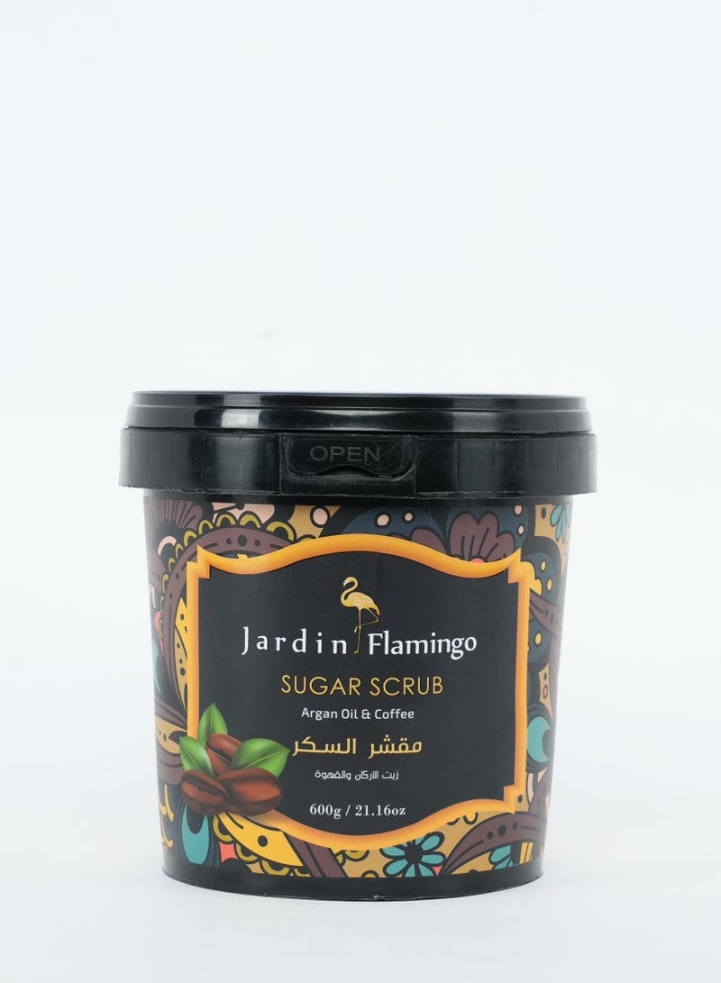 Jardin Flamingo Sugar Scrub 600g - Argan Oil & Coffee - Image 1
