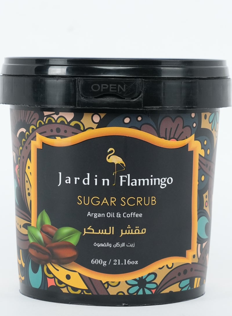 Jardin Flamingo Sugar Scrub 600g - Argan Oil & Coffee - Image 3