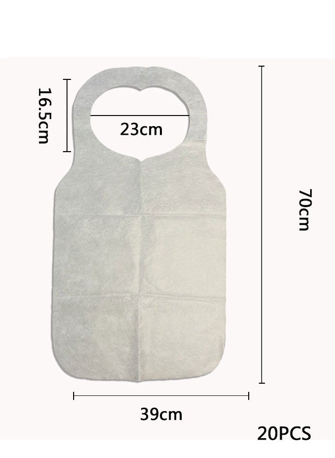 HAWAWA 20pcs Non Woven Disposable Aprons Durable Protective Apron For Cooking Cleaning Waterproof 70x39cm White - Image 2