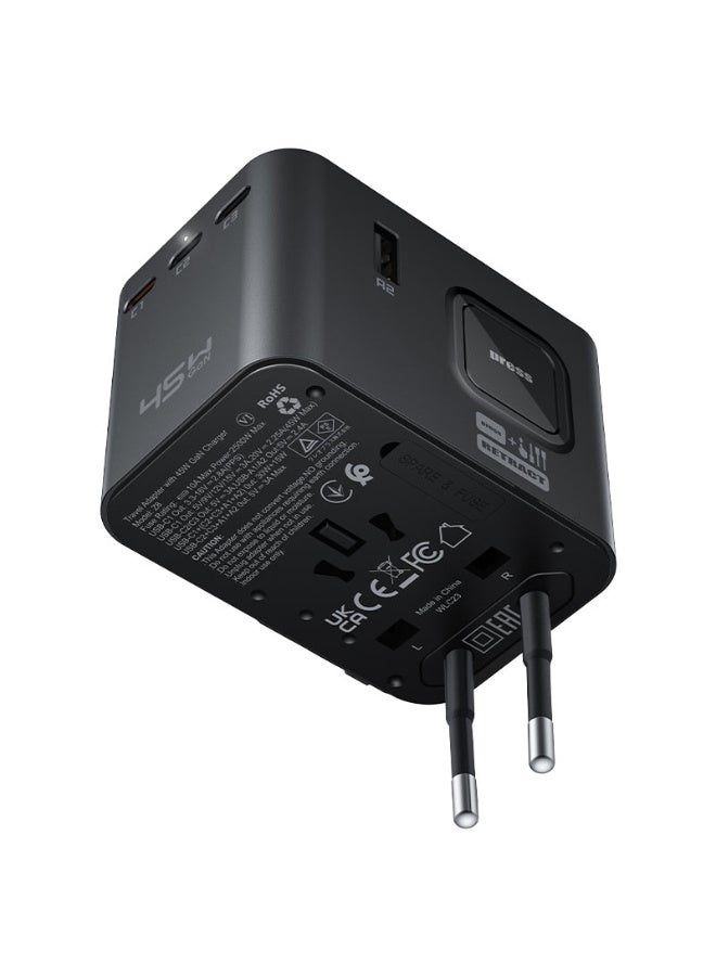 ACEFAST Z8 2500W PD45W GaN Fast Charging Adapter with 3×USB-C + 2×USB-A Ports - Image 4