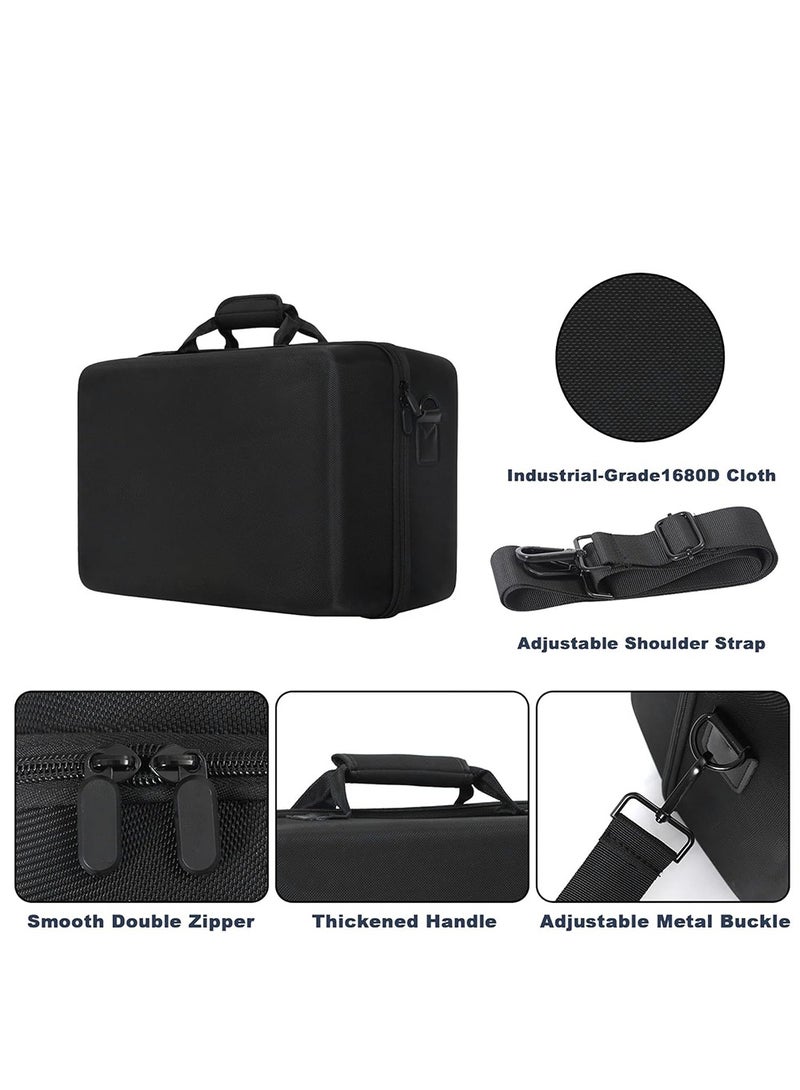 JoyousSto Carrying Case for PS5 Hard Shell Carry Case Travel Bag, Large Capacity, Shockproof and Waterproof Storage Bag for PS5, Portable Protective Case Compatible with PS5 Console, Dual Controller,Disk Headset Base Etc,Black - Image 4