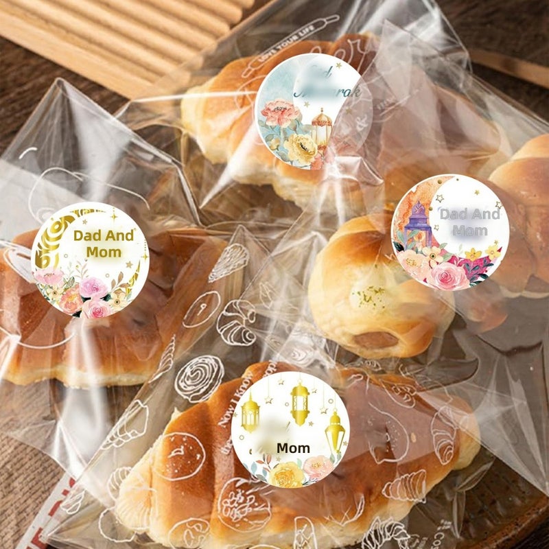 500 stickers, holiday party flower stickers, baking, sealing stickers, roll food labels, diy handmade  stickers - Image 3