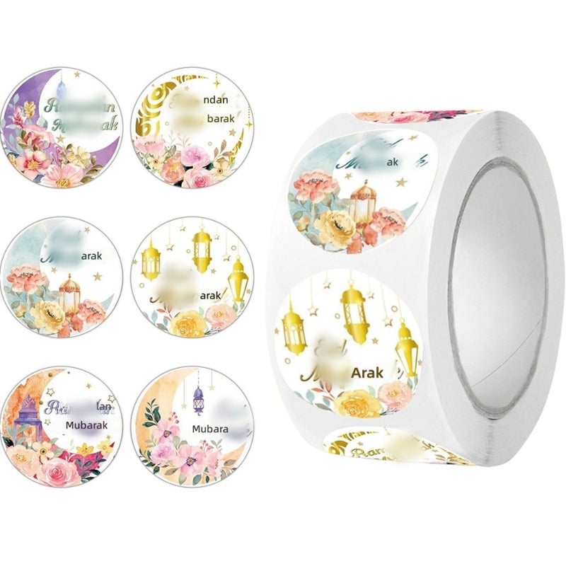 500 stickers, holiday party flower stickers, baking, sealing stickers, roll food labels, diy handmade  stickers - Image 5