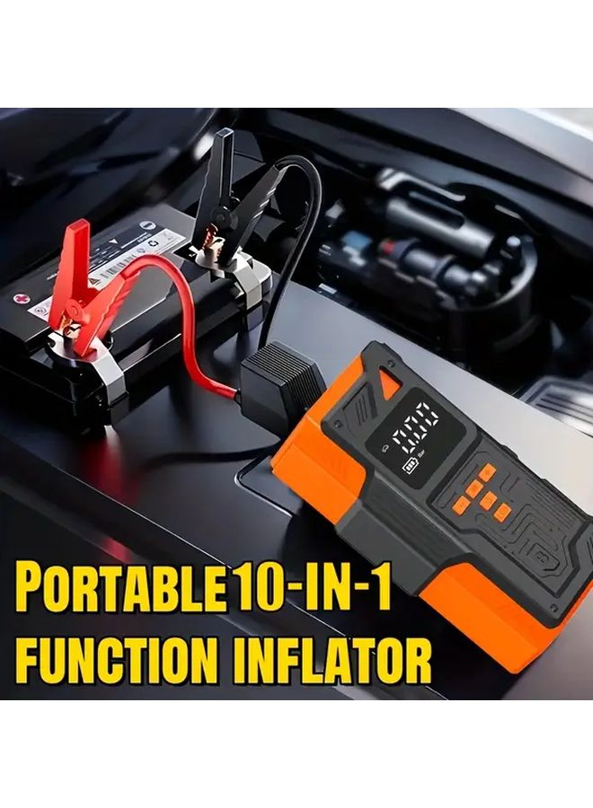 مجموعة مضيف وملحقات متعددة الوظائف 10 في 1 لشاحن سيارة محمول وقوي للطوارئ - Image 3