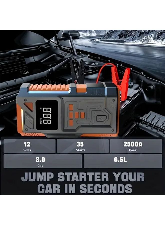 مجموعة مضيف وملحقات متعددة الوظائف 10 في 1 لشاحن سيارة محمول وقوي للطوارئ - Image 5