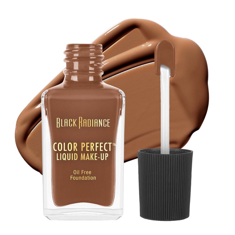 Black Radiance Color Perfect Liquid Full Coverage Foundation Makeup, Brownie, 1 Ounce - Image 1