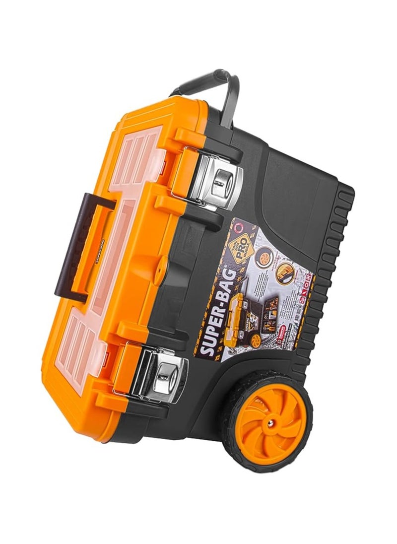 Generic SUPER-BAG Super Bag Power Tool Box Standard Tool Box Organizer Pro Mobile Tool Box ASR2010 625x400x420h mm Orange Black Made in Turkey  - Image 3