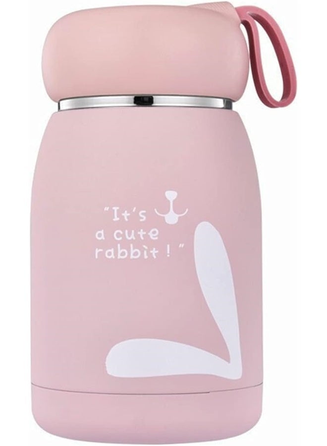 High-quality Stainless Steel Vacuum Leak-proof and Spill-proof Travel Bottle - 320ml,Mini Water Bottle Travel Coffee Mug with Handle Thermal Cups for Hot and Cold Drinks Insulated Tumblers for Women Vacuum Sealed Flask Pink - Image 1