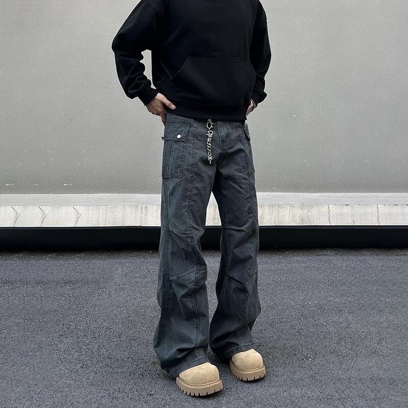 Unisex Classic Denim Jeans Loose Fit Daily Outdoor Wear - Image 4