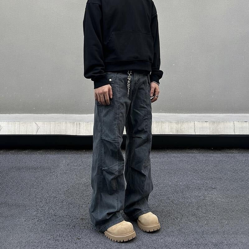 Unisex Classic Denim Jeans Loose Fit Daily Outdoor Wear - Image 2