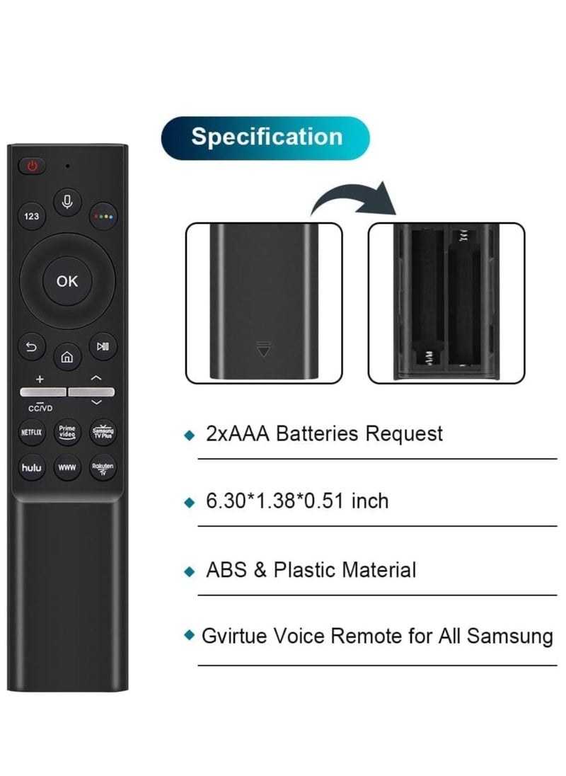 ELTRAZONE - Voice Bluetooth Universal Remote Control for All Samsung Smart LCD LED UHD QLED 4K HDR TVs with Netflix, Prime Video, Samsung TV Plus, hulu, Rakuten-TV Buttons - Image 1