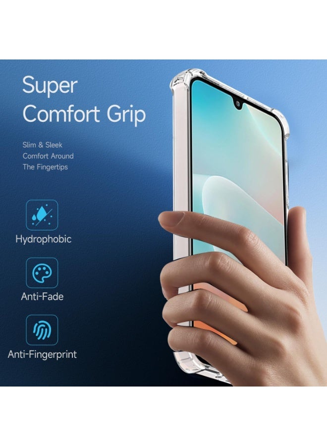 أكاليكس جراب شفاف لهاتف سامسونج جالاكسي A37 وسامسونج جالاكسي A57، غطاء حماية شفاف مقاوم للصدمات، غطاء خلفي رفيع للغاية من مادة TPU مقاوم للخدش | شفاف - Image 3