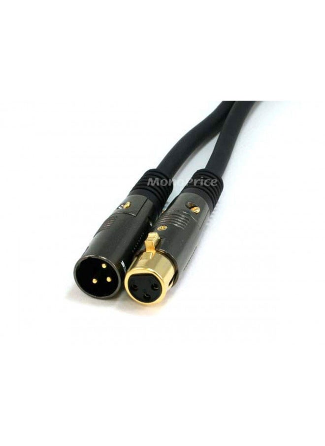 Monoprice Monoprice XLR Male to XLR Female Cable - 100 Feet - Black, 16AWG, Gold Plated, Microphone & Interconnect - Stage Right Series  - Image 2