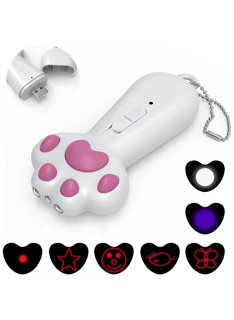 Dougez - Interactive Cat Toys for Indoor Cats and Dogs,USB Rechargeable Cat Teaser Toy for Chasing and Exercise,Rechargeable Cat Laser Toy,Cat Paw Footprints, Infrared Laser Pattern, Laser Cat Teaser Stick - Image 1