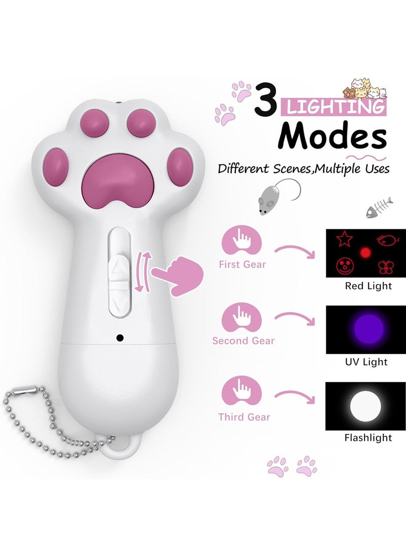 Dougez - Interactive Cat Toys for Indoor Cats and Dogs,USB Rechargeable Cat Teaser Toy for Chasing and Exercise,Rechargeable Cat Laser Toy,Cat Paw Footprints, Infrared Laser Pattern, Laser Cat Teaser Stick - Image 1
