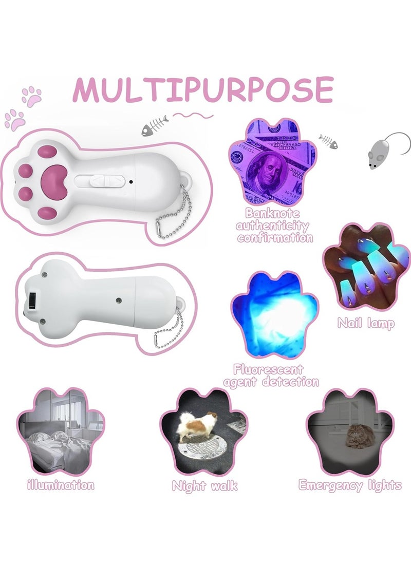 Dougez - Interactive Cat Toys for Indoor Cats and Dogs,USB Rechargeable Cat Teaser Toy for Chasing and Exercise,Rechargeable Cat Laser Toy,Cat Paw Footprints, Infrared Laser Pattern, Laser Cat Teaser Stick - Image 1