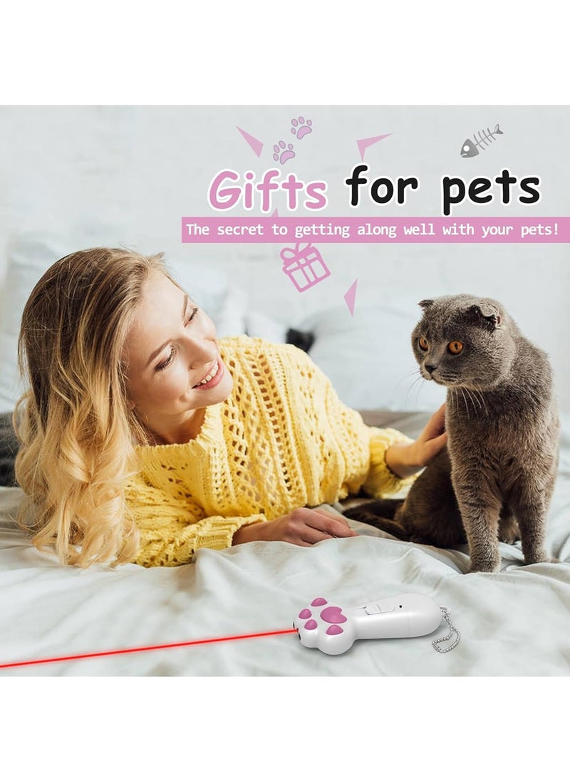 Dougez - Interactive Cat Toys for Indoor Cats and Dogs,USB Rechargeable Cat Teaser Toy for Chasing and Exercise,Rechargeable Cat Laser Toy,Cat Paw Footprints, Infrared Laser Pattern, Laser Cat Teaser Stick - Image 1
