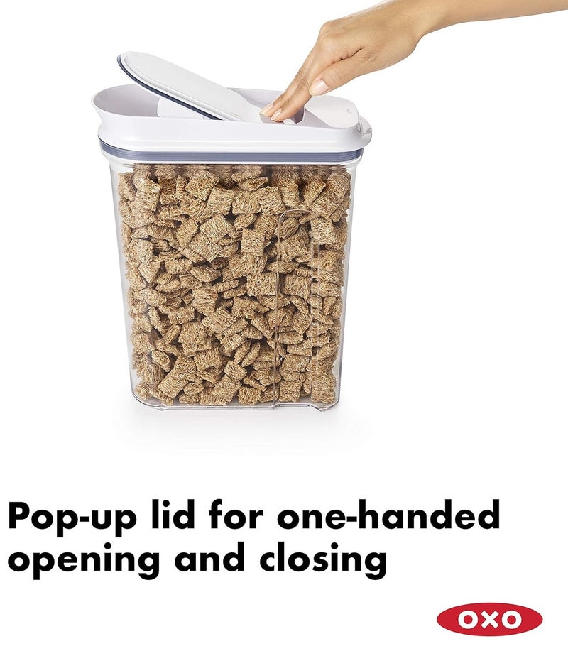 OXO Good Grips POP Cereal Dispenser 3.2L Airtight Food Storage Container with Pour Spout Clear Plastic Kitchen Organizer for Cereal Granola Dry Food Pantry Storage BPA Free - Image 2