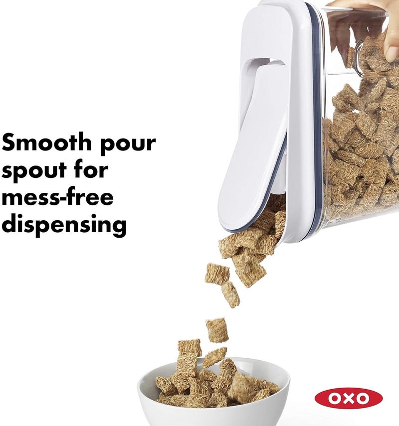 OXO Good Grips POP Cereal Dispenser 3.2L Airtight Food Storage Container with Pour Spout Clear Plastic Kitchen Organizer for Cereal Granola Dry Food Pantry Storage BPA Free - Image 3