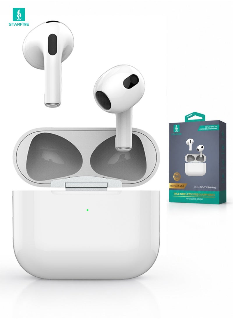 Starfire Touch Control Bluetooth Earbuds V5.4, Dual Channel Stereo Wireless Earphones, IPX4 Sweat Resistant, 10m Range, 300mAh Charging Case, Lightweight Comfort for Calls, Music & Daily Use - Image 1