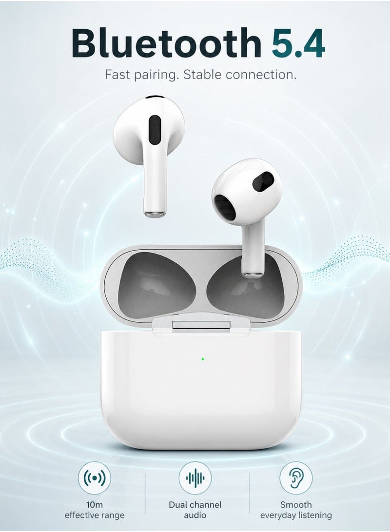Starfire Touch Control Bluetooth Earbuds V5.4, Dual Channel Stereo Wireless Earphones, IPX4 Sweat Resistant, 10m Range, 300mAh Charging Case, Lightweight Comfort for Calls, Music & Daily Use - Image 5