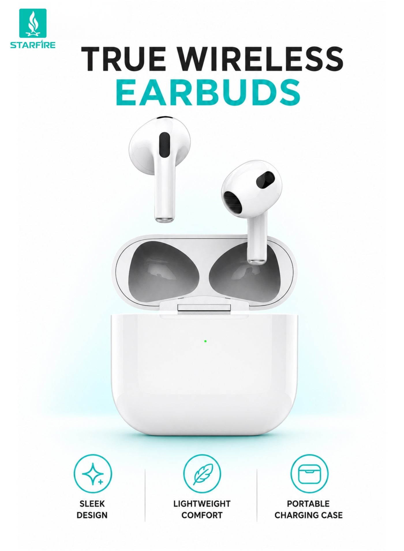 starfire Starfire Touch Control Bluetooth Earbuds V5 4 wireless 300mAh ZCAC23CF6826BB8EA3F23Z