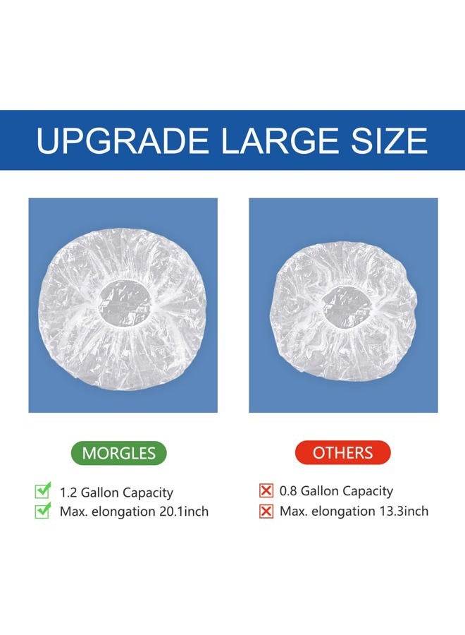 MORGLES 50 Pcs Ear Covers for Shower with 80 Pcs Shower Caps, Waterproof Ear Covers and Large Disposable Plastic Caps for Bathing, Hair Dye, Conditioning in Home Hotel Travel - Image 3