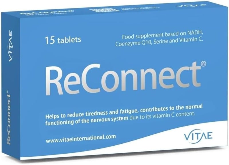 Vitae ReConnect 15 tablets NADH CoQ10 Serine Vitamin C Energy Improve performance Memory Mental fatigue Focus and concentration - Image 1