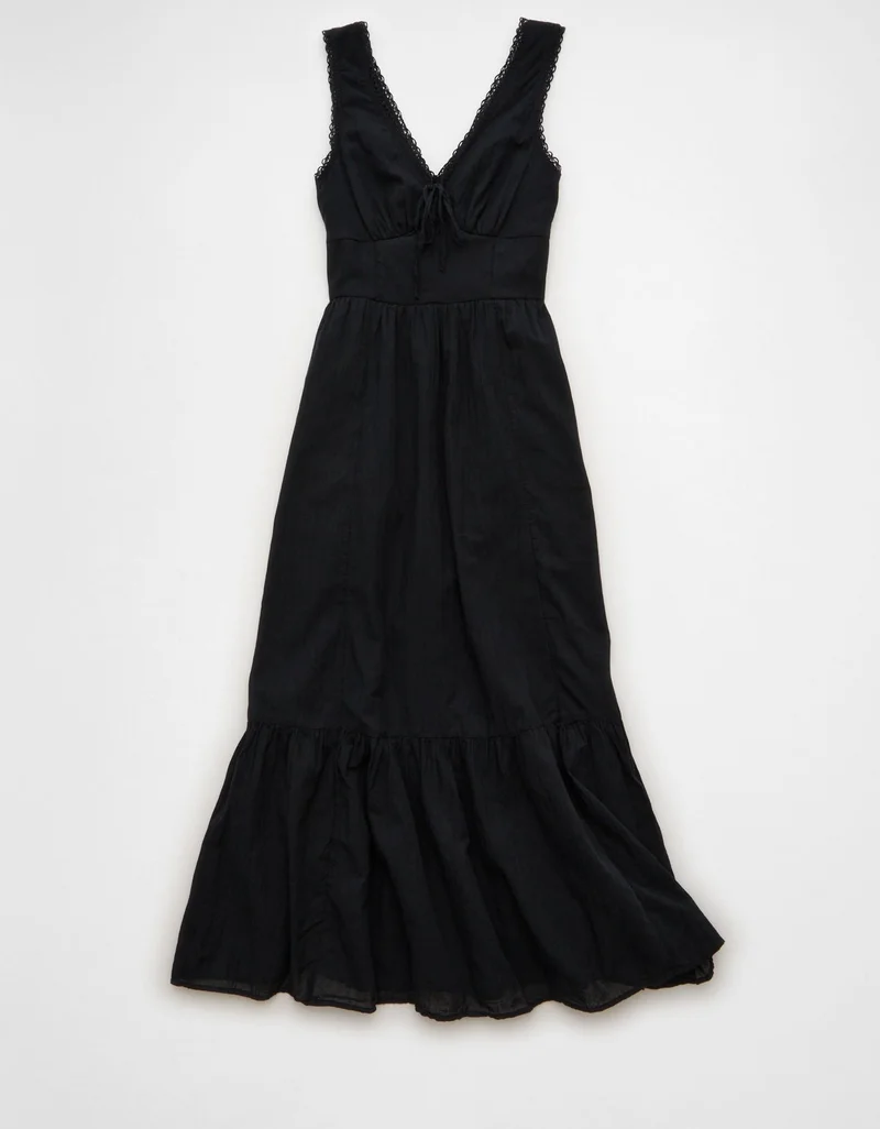 American Eagle  AE Tie-Front Midi Dress for Women | Best Price UAE