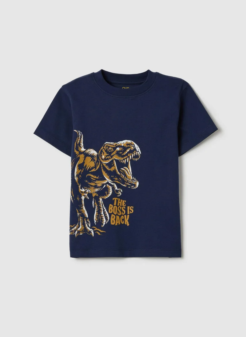 Ovs Cotton T-Shirt With Print