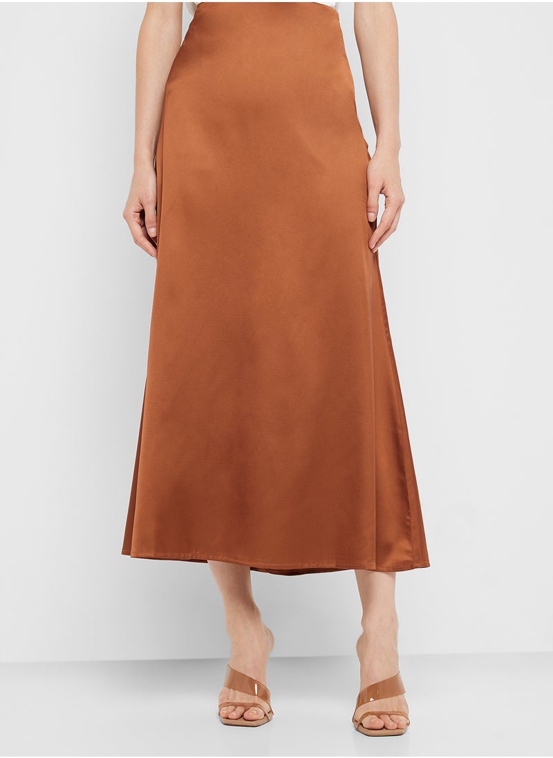 ELLA Long Satin Skirt  - Image 2