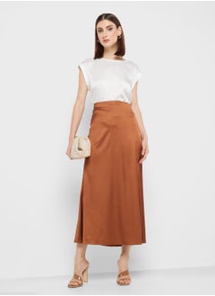 ELLA Long Satin Skirt  - Image 1